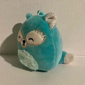Squishmallows Dabney The Fox 3.5" Plush Clip-On KeyChain, Bright Blue